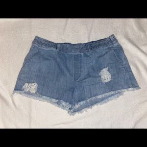 🌷4/20 Aerie elastic waist Jean shorts
